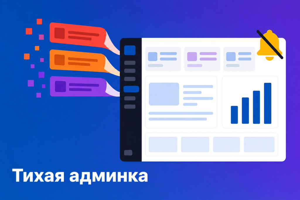 Панель управления WordPress без баннеров плагинов: уведомления в админке скрыты